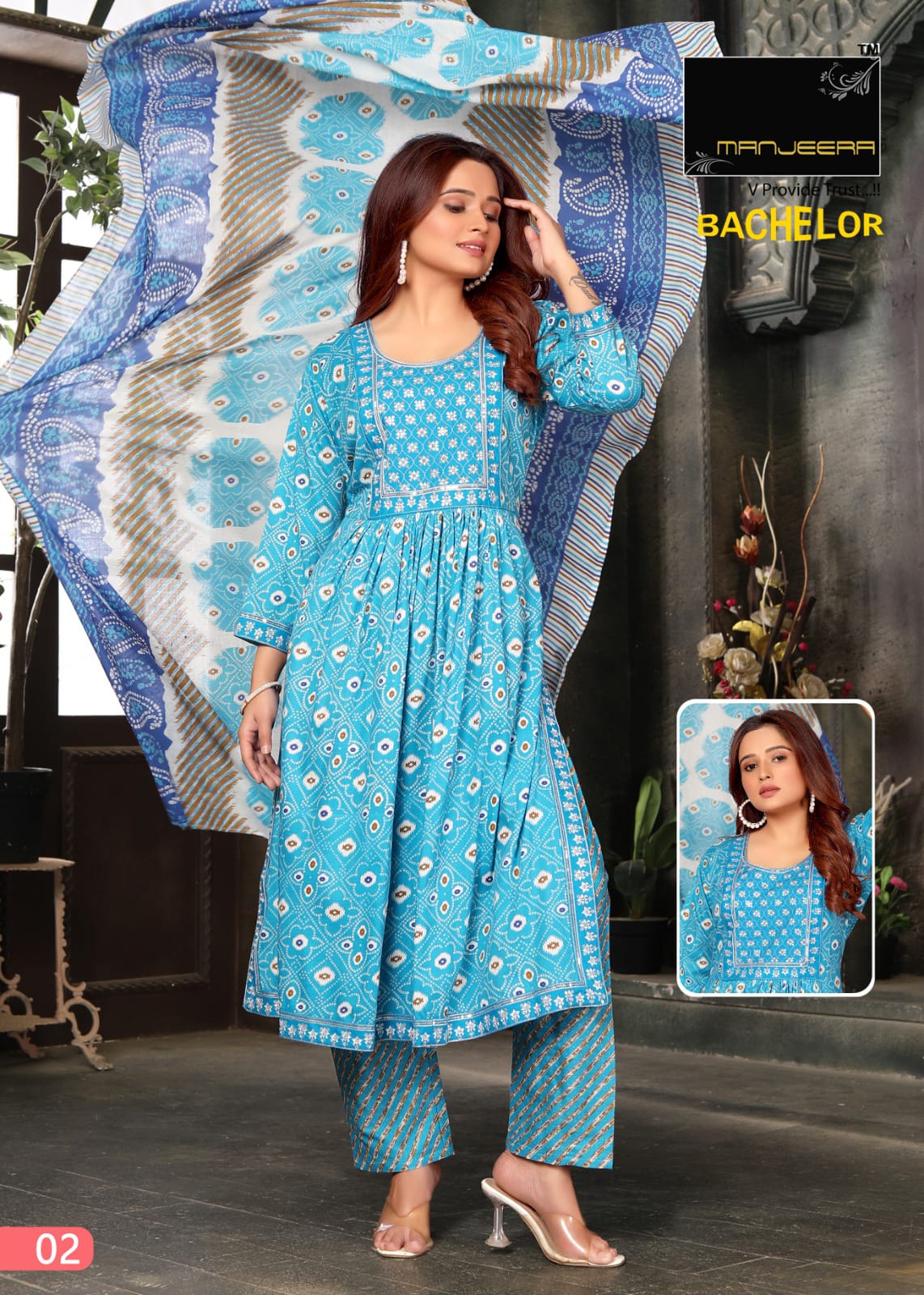 Manjeera Bachelor Printed Readymade Suits Catalog
